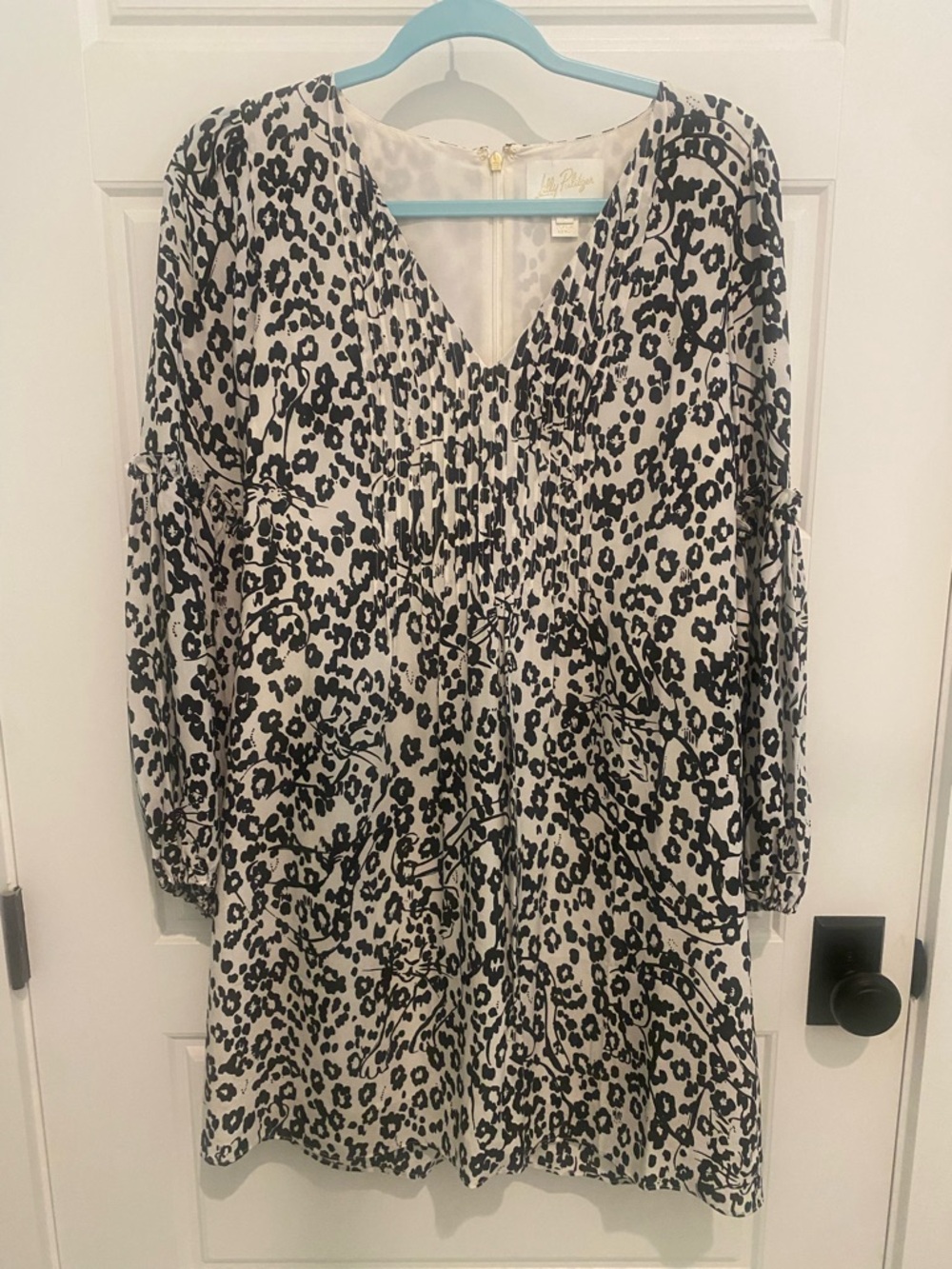 Lilly Pulitzer Cleme Silk Dress in Coconut Let’s Pawty EUC - Picture 2 of 7